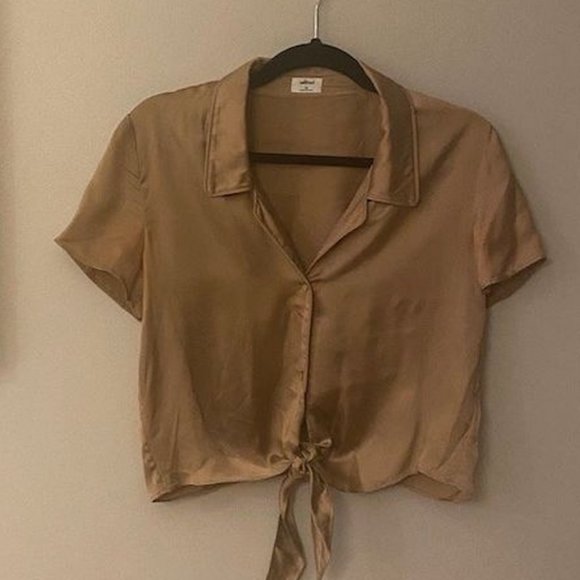 Aritzia Wilfred tie front blouse - Picture 2 of 5